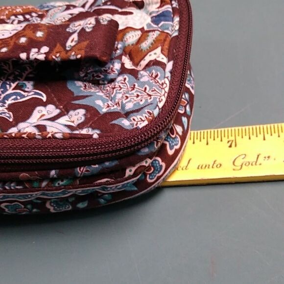 Vera Bradley Java Blue Patterned make up/ Jewelry Cottagecore Bag - Picture 10 of 11
